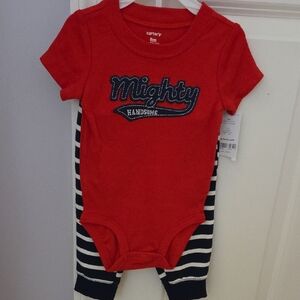 Carter's Red 'Mighty' Short-Sleeve Baby Bodysuit